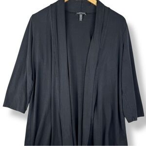 Eileen Fisher Black Open Front Sweater